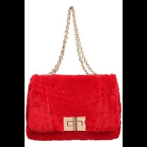 Jelavu Fur Shoulder Bag The Barney Red